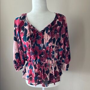 Alfani Floral Blouse Pink fuchsia Women 2